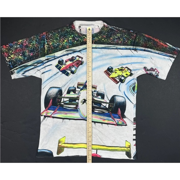 1993 Indy 500 Vintage T-Shirt Men’s Large All Over Print All Sport Tag USA - Picture 10 of 10